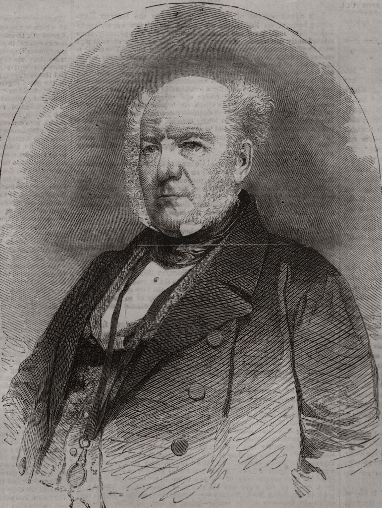 The Hon. Sir Allan Macnab, Prime Minister of Canada 1856 old antique print
